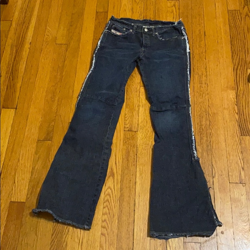 RARE Diesel frayed flare jeans women’s 29x31